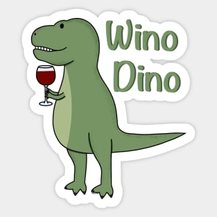 Wino Dino Sticker